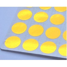 Sticker Circle 5mm yellow 7pcs/1pkt
